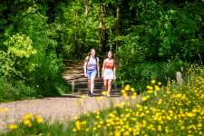 Wandelaars in natuurgebied Wolfsputten